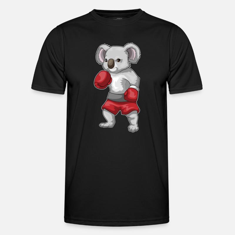 Koala Boxer Boxhandschuhe Boxen - Männer Funktions-T-Shirt - Schwarz