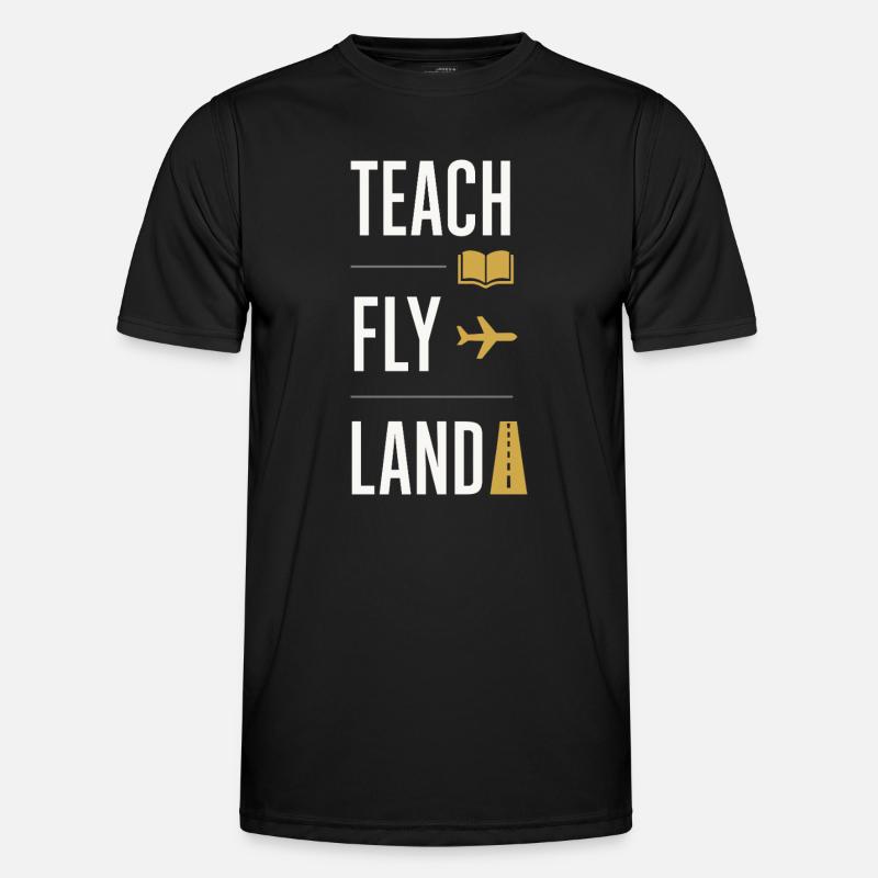 Fluglehrer Cfi Pilot Luftfahrtlehrer - Männer Funktions-T-Shirt - Schwarz