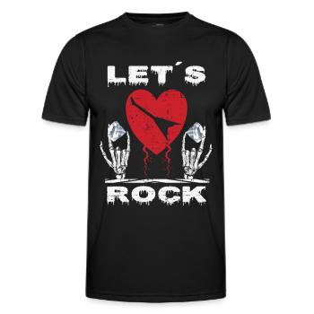 Lass uns Rocken - Männer Funktions-T-Shirt - Schwarz - Vorne - AI Model Male 178 dark (178cm)