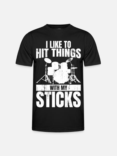 Funny Drummer Joke - Men's Functional T-Shirt - black