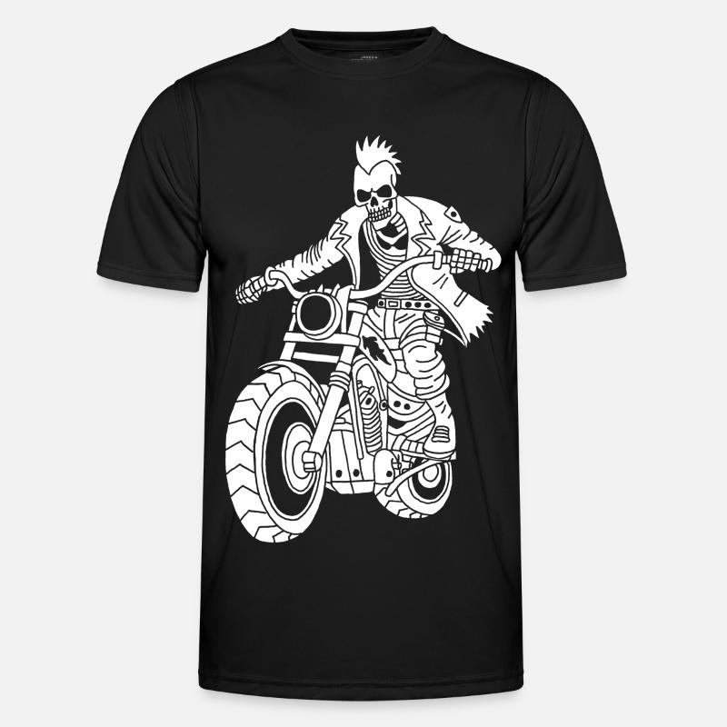The White Biker from Hell - Men's Functional T-Shirt - black