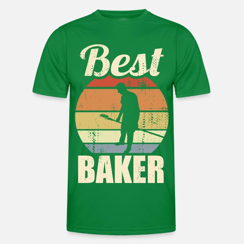 Lustiger Bäcker Männer Funktions-T-Shirt