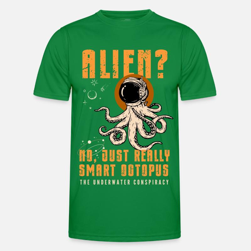 Alien? No, Just Smart Octopus Men's Functional T-Shirt