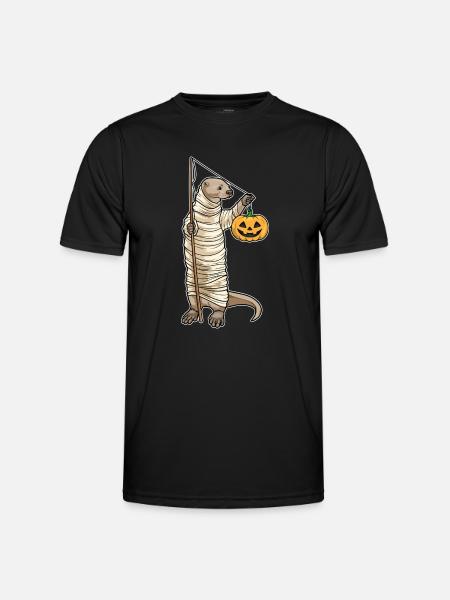 Otter Halloween Fishing - Men's Functional T-Shirt - black
