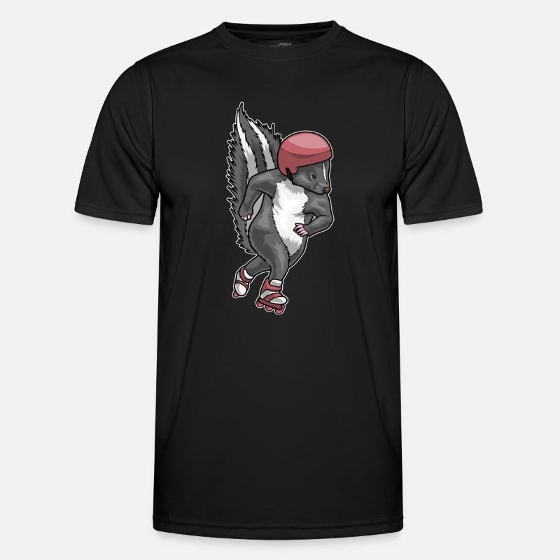 Stinktier Inline skating Rollschuhe - Männer Funktions-T-Shirt - Schwarz