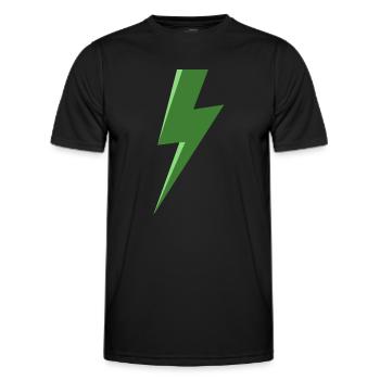 Green Lightning - Men's Functional T-Shirt - black - Front - AI Model Male 178 dark (178cm)
