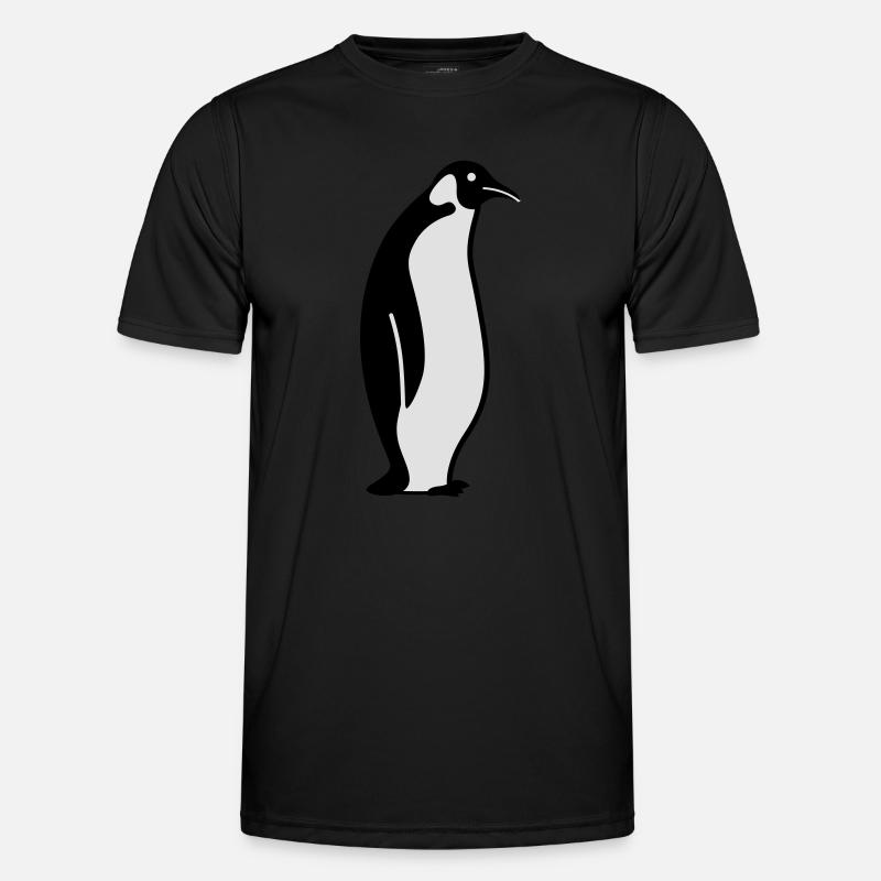 Pinguin pinguïn - Männer Funktions-T-Shirt - Schwarz