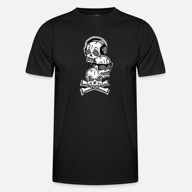 Three skulls, hear, see and speak no evil Men's Functional T-Shirt