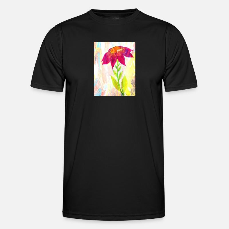 Eine Blume - Männer Funktions-T-Shirt - Schwarz