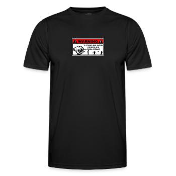 Avertissement Turbo Illustré - T-shirt sport Homme - noir - Devant - AI Model Male 178 dark (178cm)