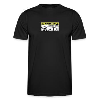 Warning - T-shirt sport Homme - noir - Devant - AI Model Male 178 dark (178cm)