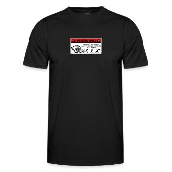Turbo humorvolle Warnung - Männer Funktions-T-Shirt - Schwarz - Vorne - AI Model Male 178 dark (178cm)
