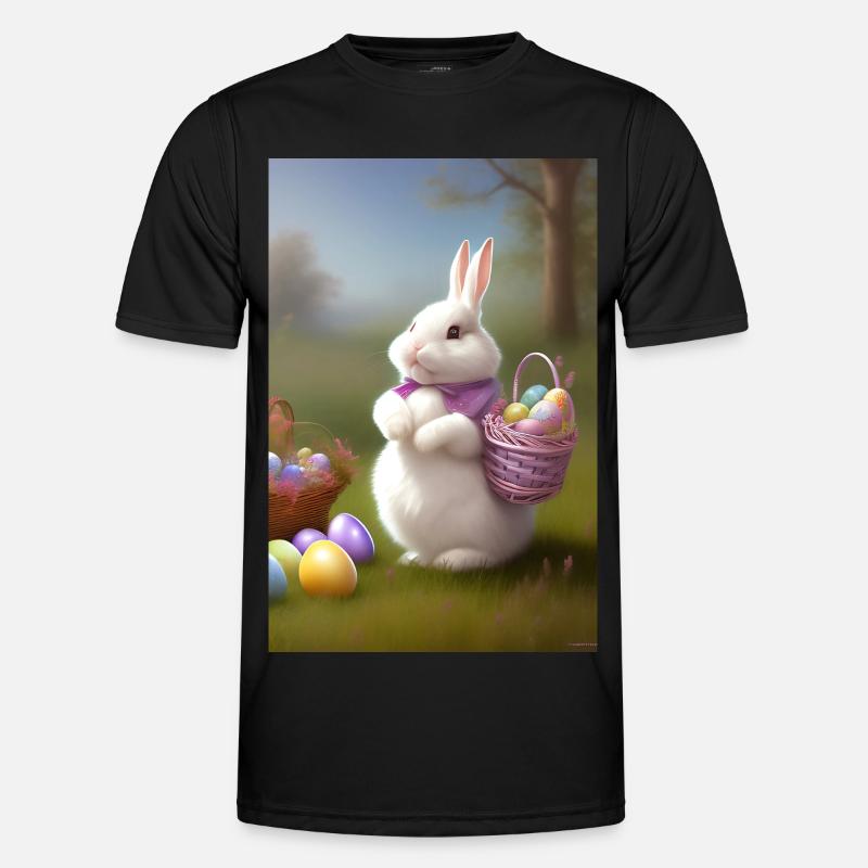 Osterhase mit Oster Eier Männer Funktions-T-Shirt