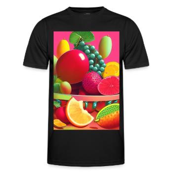 Fruit - Men's Functional T-Shirt - black - Front - AI Model Male 178 dark (178cm)