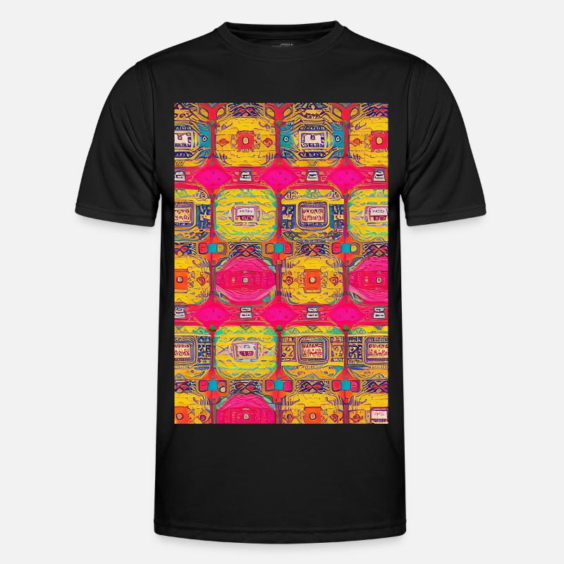 Retro Pattern - Men's Functional T-Shirt - black