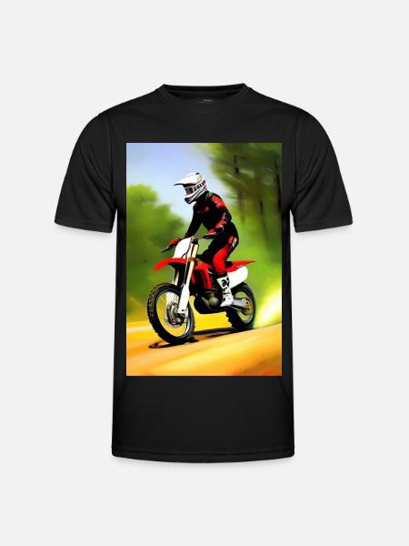 Motocross Riding - Men's Functional T-Shirt - black