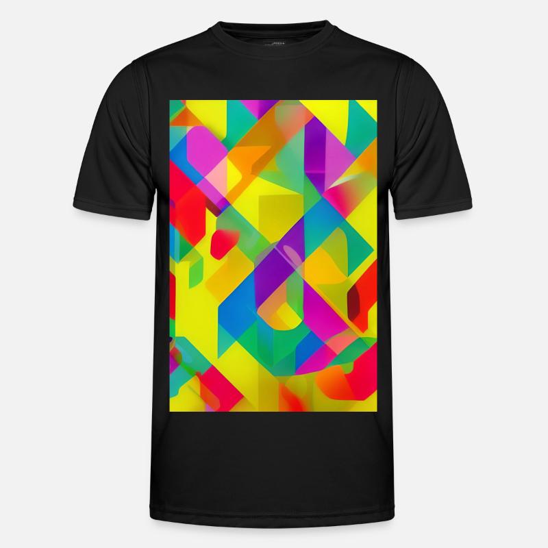 Retro Muster Bunt Männer Funktions-T-Shirt
