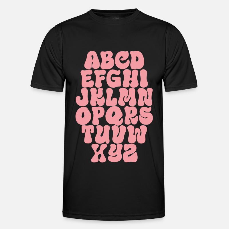 Buchstaben ABC Alphabet Männer Funktions-T-Shirt