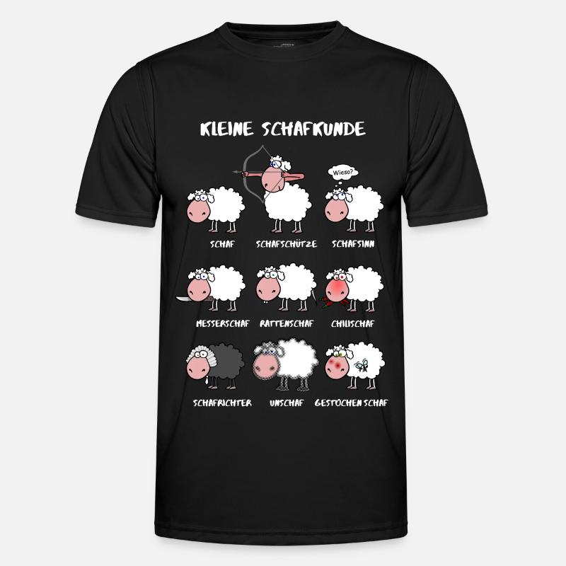 A little sheep knowledge - Men's Functional T-Shirt - black