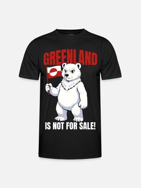Grønland er ikke til salg Skjorte - Funktionsshirt til herrer - sort