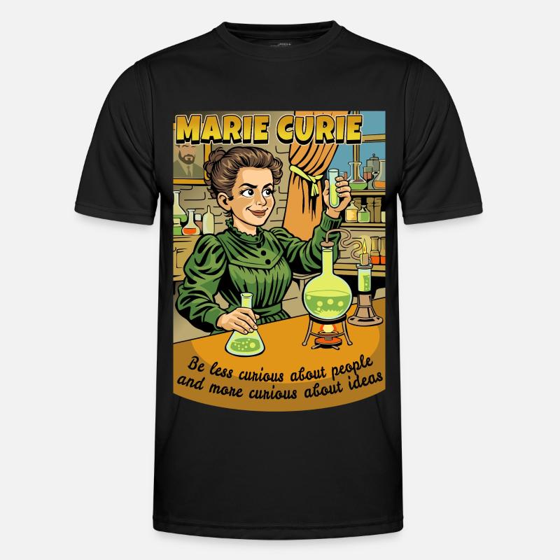 Marie Curie Nysgerrig - Funktionsshirt til herrer - sort