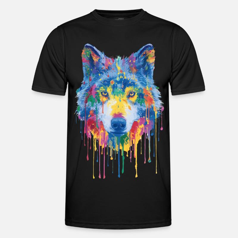 Wolf - Men's Functional T-Shirt - black