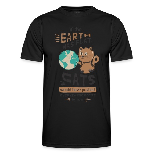 IF THE EARTH WAS FLAT - Funksjons-T-skjorte for menn