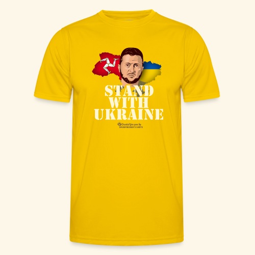 Ukraine Isle of Man - Männer Funktions-T-Shirt