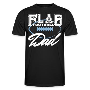 Flag Football Dad Papa Vater Männer - Männer Funktions-T-Shirt - Schwarz - Vorne - AI Model Male 178 dark (178cm)