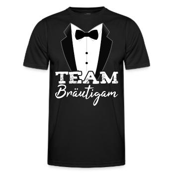 JGA T-Shirt Mann Junggesellenabschied Polterabend - Männer Funktions-T-Shirt - Schwarz - Vorne - AI Model Male 178 dark (178cm)