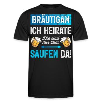 Bräutigam T-Shirt Junggesellenabschied Männer JGA - Männer Funktions-T-Shirt - Schwarz - Vorne - AI Model Male 178 dark (178cm)