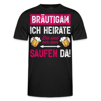 Kostüm Bräutigam T-Shirt Polterabend JGA Männer - Männer Funktions-T-Shirt - Schwarz - Vorne - AI Model Male 178 dark (178cm)