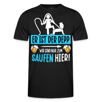 JGA T-Shirt Männer Junggesellenabschied Poltern - Männer Funktions-T-Shirt - Schwarz - Vorne - AI Model Male 178 dark (178cm)