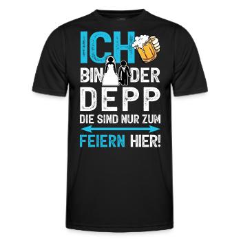 Junggesellenabschied Bräutigam T-Shirt JGA Männer - Männer Funktions-T-Shirt - Schwarz - Vorne - AI Model Male 178 dark (178cm)