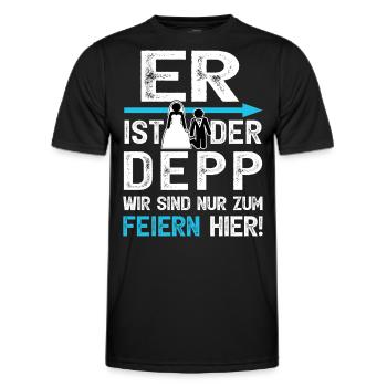 JGA T-Shirt Männer Junggesellenabschied Polterer - Männer Funktions-T-Shirt - Schwarz - Vorne - AI Model Male 178 dark (178cm)