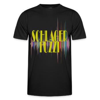 SCHLAGERFUZZI - Männer Funktions-T-Shirt - Schwarz - Vorne - AI Model Male 178 dark (178cm)