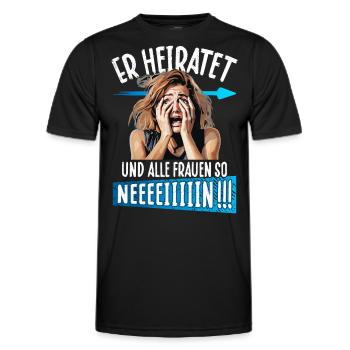 JGA T-Shirt Männer Junggesellenabschied poltern - Männer Funktions-T-Shirt - Schwarz - Vorne - AI Model Male 178 dark (178cm)