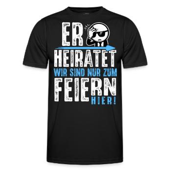 JGA T-Shirt Männer Junggesellenabschied T-Shirt - Männer Funktions-T-Shirt - Schwarz - Vorne - AI Model Male 178 dark (178cm)