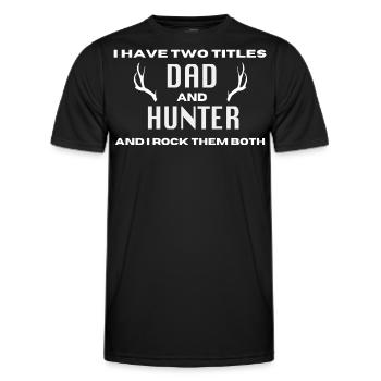 Hunter Saying Hunt - Men's Functional T-Shirt - black - Front - AI Model Male 178 dark (178cm)