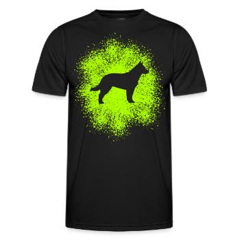 Schäferhund – Treuer Begleiter - Männer Funktions-T-Shirt - Schwarz - Vorne - AI Model Male 178 dark (178cm)