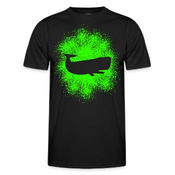 Pottwal Ocean Schützer - Männer Funktions-T-Shirt - Schwarz - Vorne - AI Model Male 178 dark (178cm)