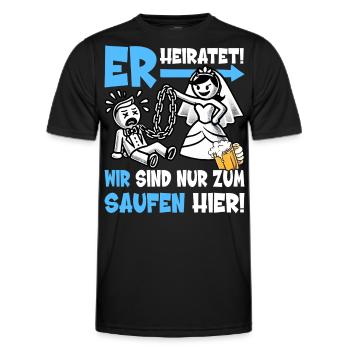 JGA T-Shirt Männer Junggesellenabschied Poltern - Männer Funktions-T-Shirt - Schwarz - Vorne - AI Model Male 178 dark (178cm)