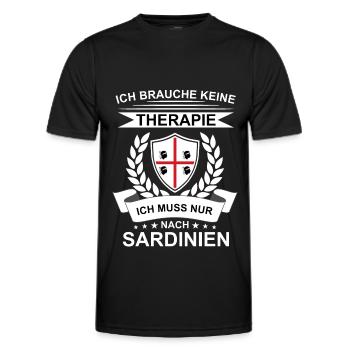 Bandiera Della Sardegna Bandiera Sarda No Terapia - Maglietta sportiva per uomo - nero - Fronte - AI Model Male 178 dark (178cm)