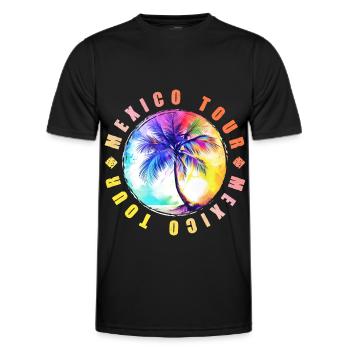 Circuit au Mexique Coloré - T-shirt sport Homme - noir - Devant - AI Model Male 178 dark (178cm)