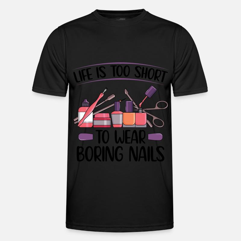 Nageltechniker Geschenke | Fingernägel lackieren - Männer Funktions-T-Shirt - Schwarz