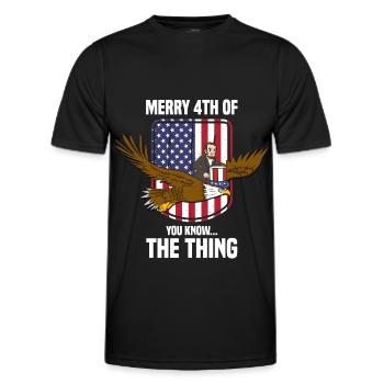 USA Flagge | Patriot Patriotismus Amerika Geschenk - Männer Funktions-T-Shirt - Schwarz - Vorne - AI Model Male 178 dark (178cm)