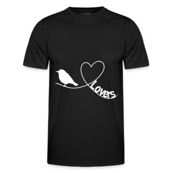 Motif d’observation des oiseaux pour Bird Keeper - T-shirt sport Homme - noir - Devant - AI Model Male 178 dark (178cm)