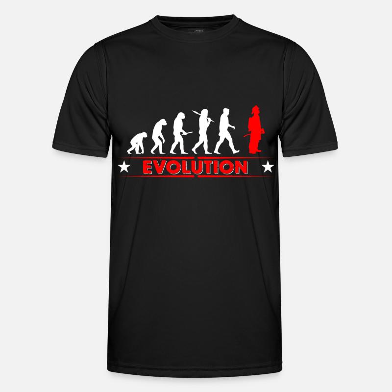 Fire evolution - red/white - Men's Functional T-Shirt - black