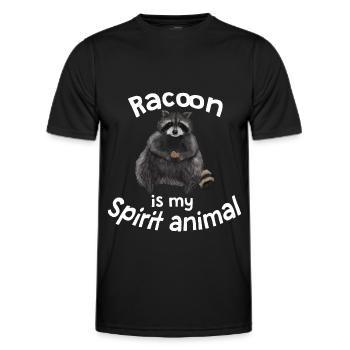 Raton laveur - mon animal spirituel - T-shirt sport Homme - noir - Devant - AI Model Male 178 dark (178cm)