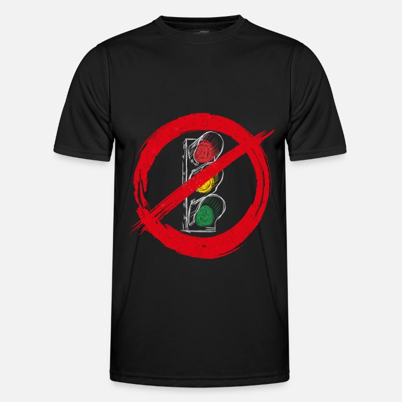 Feu de circulation Panneau d’interdiction gouvernementale T-shirt sport Homme